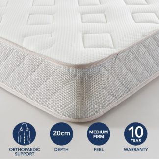 An Image of Fogarty Just Right Premium Orthopaedic Memory Foam Mattress White