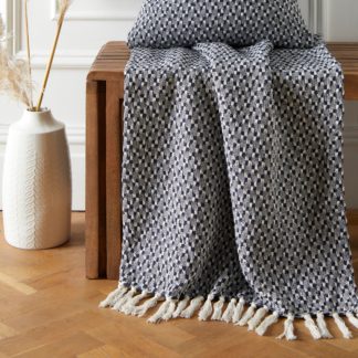 An Image of Bexley Throw 130cm x 180cm Navy (Blue)