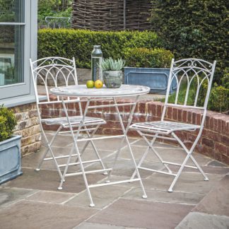 An Image of Sens Outdoor Grey Bistro Set Grey