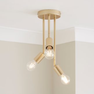 An Image of Koppla 3 Light Spotlight Fitting Gold