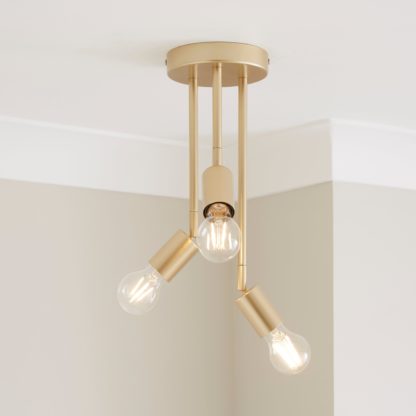 7a46c6f791b7d9086e92ba92021678f234d829856b938f6f86726ca913b30d33.jpg An Image of Koppla 3 Light Spotlight Fitting Gold