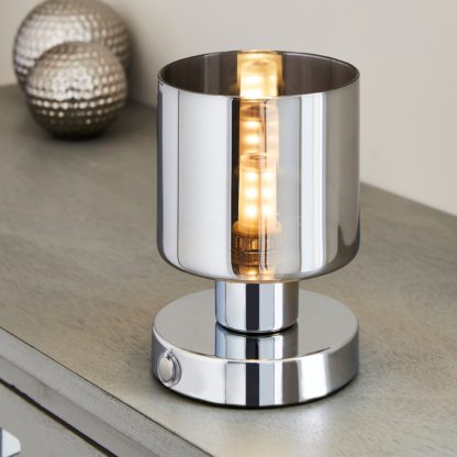 7ad2140463d6a73e5c5a729192dffa6b5020f828ec8abb0068e7198c600efe4d.jpg An Image of Erin Pad Rechargable 3 Stage Touch Table Lamp Grey