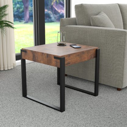 An Image of AVF Ridgewood Side Table Dark Wood (Brown)