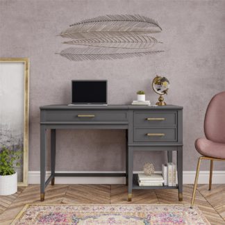 An Image of Cosmo Westerleigh Lift Desk, Graphite Graphite (Grey)
