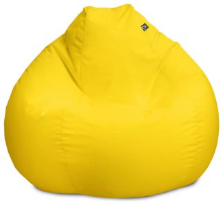 An Image of rucomfy Indoor Outdoor Bean Bag - Yellow