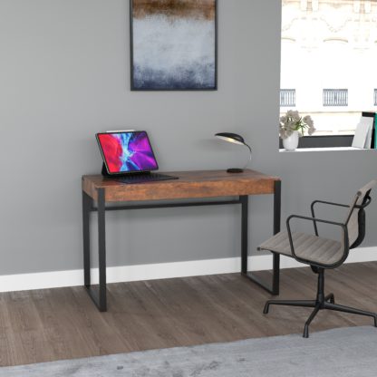 An Image of AVF Ridgewood Desk Dark Wood (Brown)