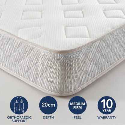 An Image of Fogarty Just Right Premium Orthopaedic Memory Foam Mattress White