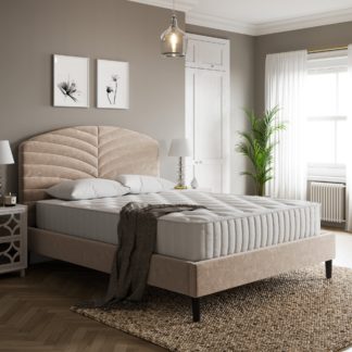 An Image of Imogen Luxe Velvet Bed Natural