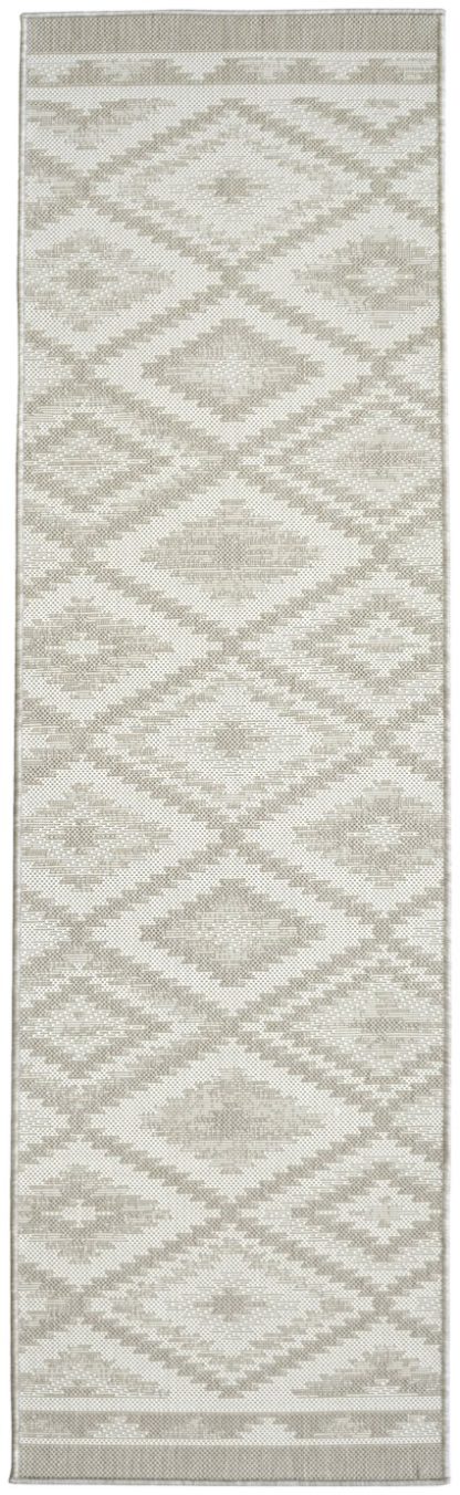 An Image of Relay HydroFlex Diamond Grey Outdoor Rug