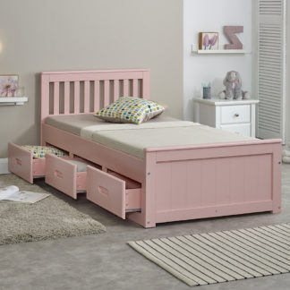An Image of Mission - Single - Storage Bed - Pink - Wood - 3ft