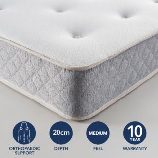 An Image of Fogarty Just Right Gel Orthopaedic Open Coil Mattress White