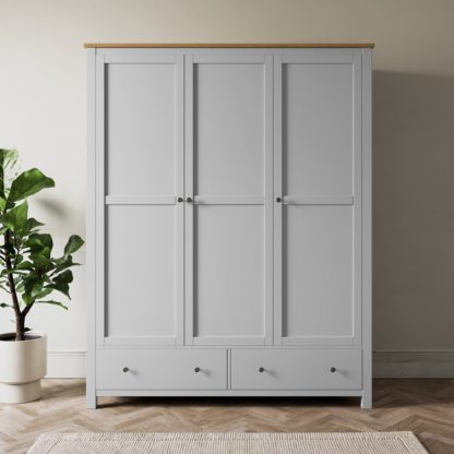 An Image of Olney Triple Wardrobe Stone