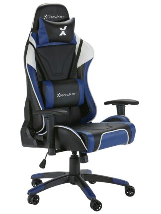 An Image of X Rocker Agility Sport Office Gaming Chair - Blue