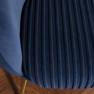 An Image of Bella Velvet Cocktail Chair Navy Velvet