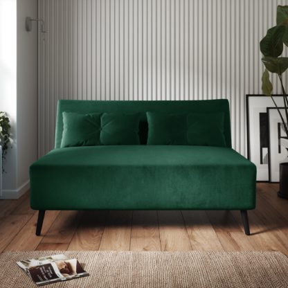 An Image of Phoebe Double Velvet Sofa Bed Navy Velvet