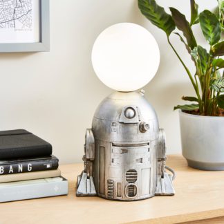 An Image of Star Wars R2 D2 Table Lamp Silver