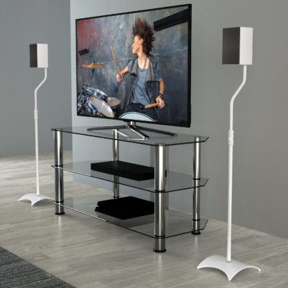 An Image of AVF Set of 2 Speaker Stands Black