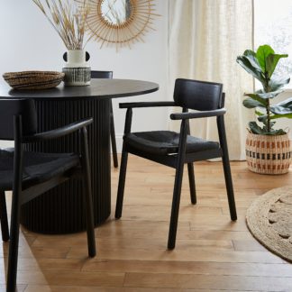 An Image of Kayla Carver Dining Chair Black