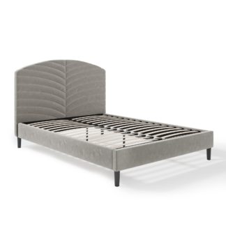 An Image of Imogen Luxe Velvet Bed Grey