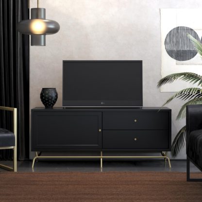 An Image of Cosmo Nova TV Stand, Black Black