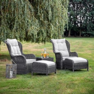 An Image of Corby High Back Lounge Set Grey