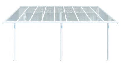 An Image of Palram - Canopia Sierra 3 x 4.25m Patio Cover - White Clear