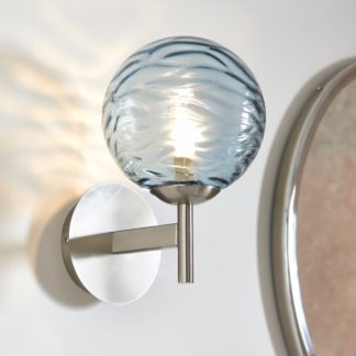 An Image of Aqua Bathroom Wall Light Aqua (Blue)