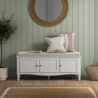 An Image of Ariella Storage Bench, Stone Stone