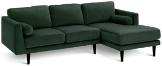 An Image of Habitat Jacob Fabric Left Hand Corner Sofa - Emerald Green