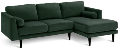 f09f8ef26c151dfef7deb5dc6fa411376464535ec5f25818025abd3b9b9b3676.jpg An Image of Habitat Jacob Fabric Left Hand Corner Sofa - Emerald Green
