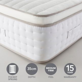 An Image of Hotel Gel Pillow Top 2000 Pocket Sprung Mattress White