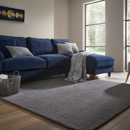 f7eb69068b52d45f9ba317c7aecb275742271feeb11f60f4683abee4ed1b35db.jpg An Image of Isla Square Rug Isla Charcoal