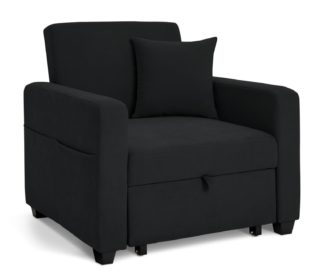 An Image of Habitat Reagan Fabric Chairbed - Charcoal