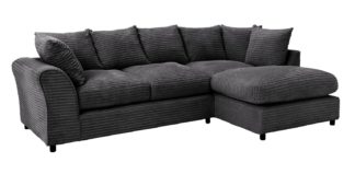 An Image of Argos Home Harry Large Right Hand Corner Sofa - Charcoal