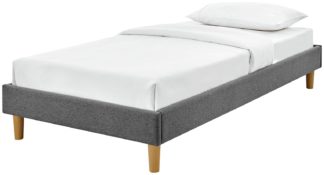 An Image of Argos Home Arthur Platform Single Bed Frame - Dark Grey