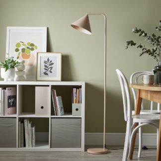 An Image of Habitat Modern Cone Adjustable Floor Lamp - Pink