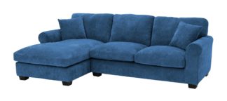 An Image of Argos Home Taylor Fabric Left Hand Corner Sofa - Navy