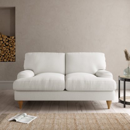 An Image of Darwin Small 2 Seater Sofa Luxury Velvet Natural