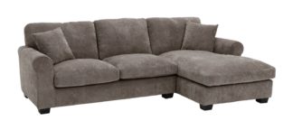 An Image of Argos Home Taylor Fabric Right Corner Chaise Sofa - Mink
