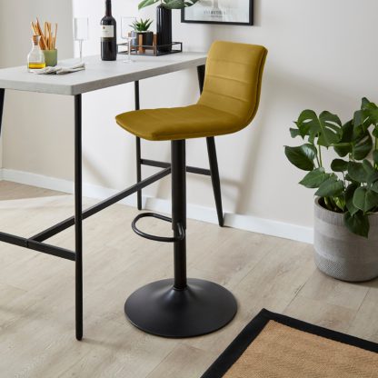 An Image of Jace Adjustable Height Bar Stool Grey