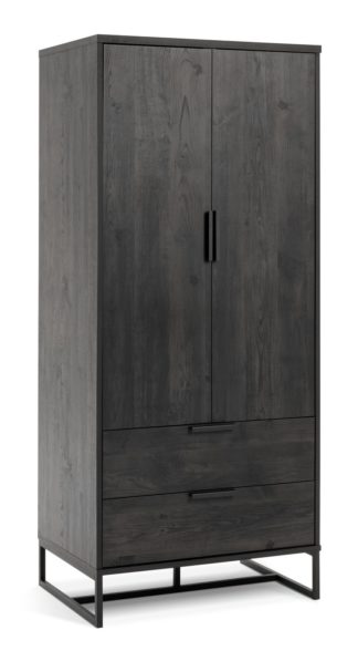 An Image of Habitat Nomad 2 Door 2 Drawer Wardrobe - Anthracite