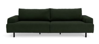 An Image of Habitat Julien Fabric 4 Seater Sofa - Green