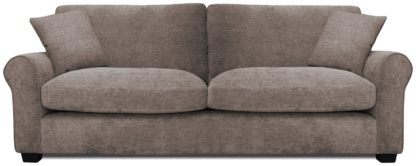 An Image of Argos Home Taylor Fabric 4 Seater Sofa - Mink