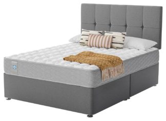 An Image of Sealy Eldon Comfort Kingsize Divan Bed - Grey