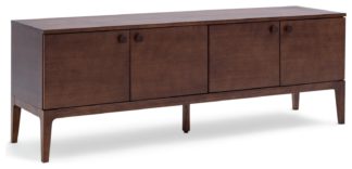 An Image of Habitat Loxley 4 Door TV Unit - Walnut