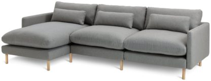 An Image of Habitat Paola Modular Left Hand Corner Chaise Sofa Set -Grey