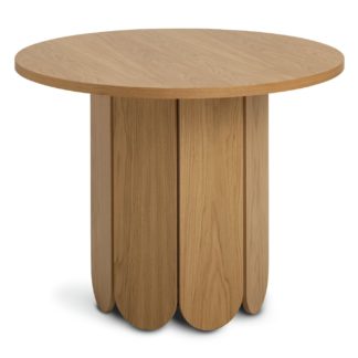 An Image of Habitat Flora Wood Veneer Dining Table - Oak