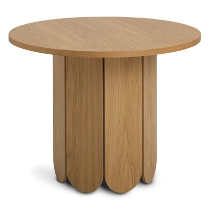 An Image of Habitat Flora Wood Veneer Dining Table - Oak