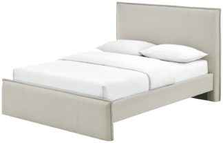 An Image of Habitat Herbie Kingsize Fabric Bed Frame - Natural