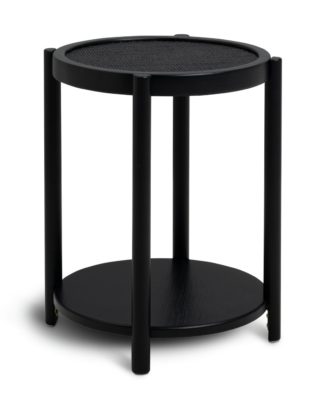 An Image of Habitat Simone Round Bedside Table - Black